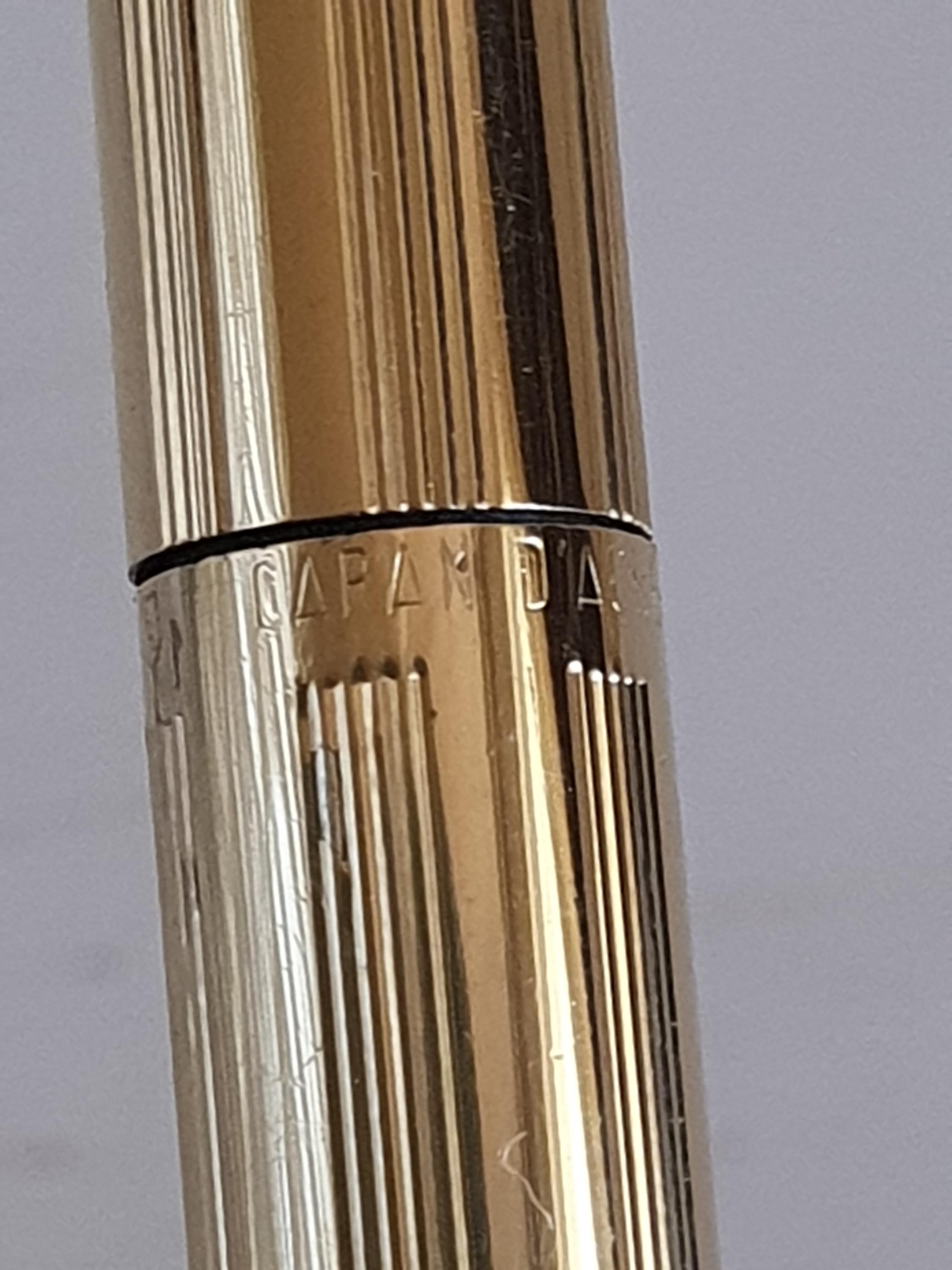Vintage Caran D'ache Swiss Gold Plated Ballpoint Pen, Serial