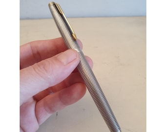 STERLING CAP & BARREL 万年筆 MADE IN U.S.A Parker 75 Cisele Fountain Pen - Sterling Cap and Barrel