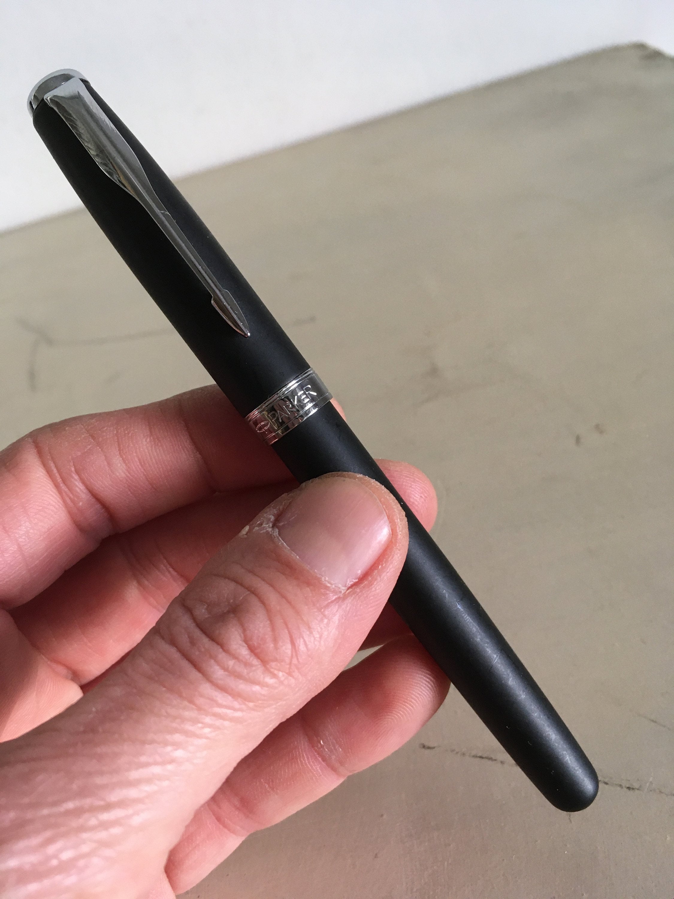 Parker Sonnet France Code IIIQ Matte Black & Chrome Slim Ballpoint