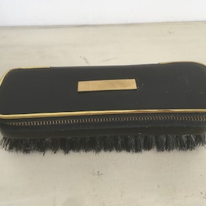 Vintage Shoes Brush Accessories Case. Manicure, Grooming Travel Kit.  Shoehorn, Comb, Τweezers, Nail File, Nail Clipper Kit.