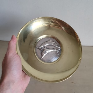 Vintage Ilias Lalaounis Hallmarked Big Size Brass Bowl Dish With