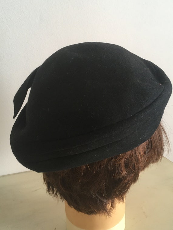 Vintage Woolen Black Fascinator Hat for Ladies. W… - image 6
