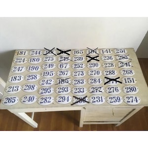 40 E/1.Antike Zahlen separat zu verkaufen. Zimmertür, Haustür, Briefkasten Nummer Plaques. Nummernschilder aus massivem Eisen und emaillierte Keramik.