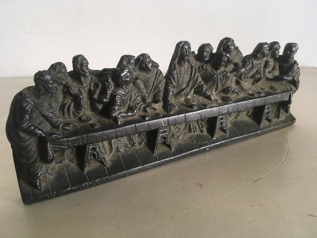 The Last Supper Jesus Christ Leonardo Da Vinci Bronze Finish. Signed ...