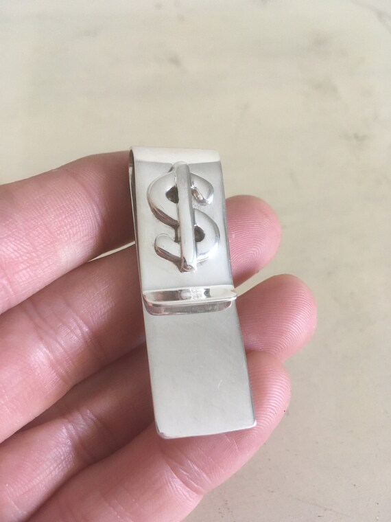 Silver Dollar Symbol Money Clip. Sterling Silver … - image 2