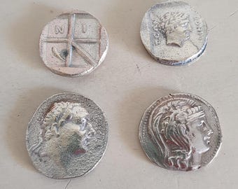 ギリシャのコイン：ギリシャ共和国のドラクマ、レプタ、古代のシンボル