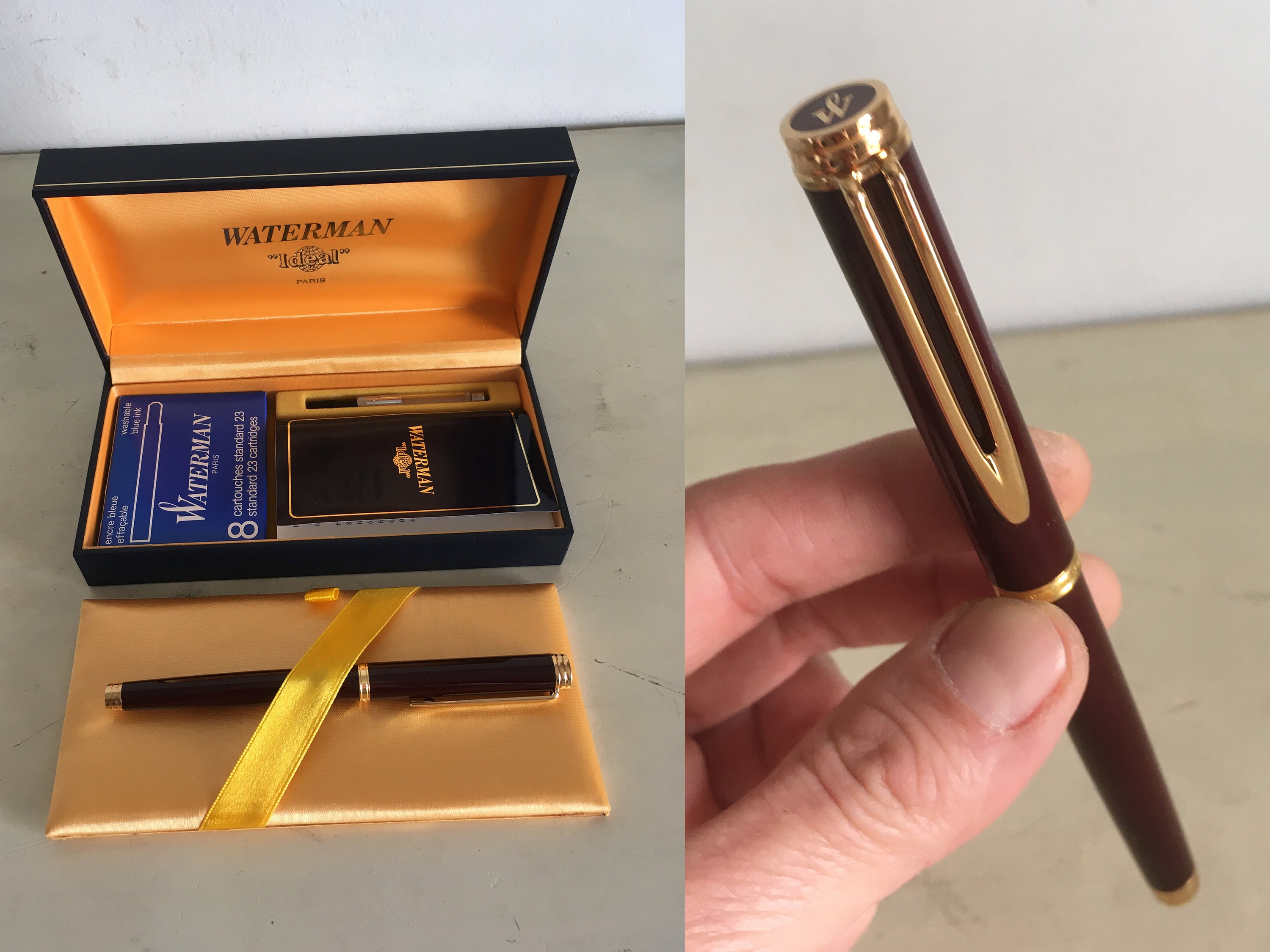 WATERMAN IDEAL PARIS 18K 750 Gold Nib Fountain Pen WATERMAN IDEAL PARIS 18K 750 Gold Nib Fountain Pen