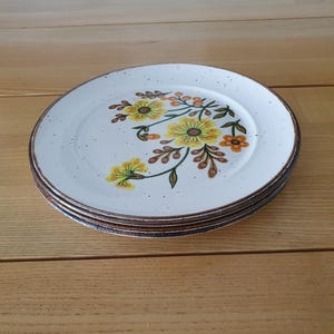 Set of 3 Johnson Brothers à la Carte Honeybunch Dinner Plates 27cm Floral Ironstone, Made in England, , 1970s Vintage Tableware.