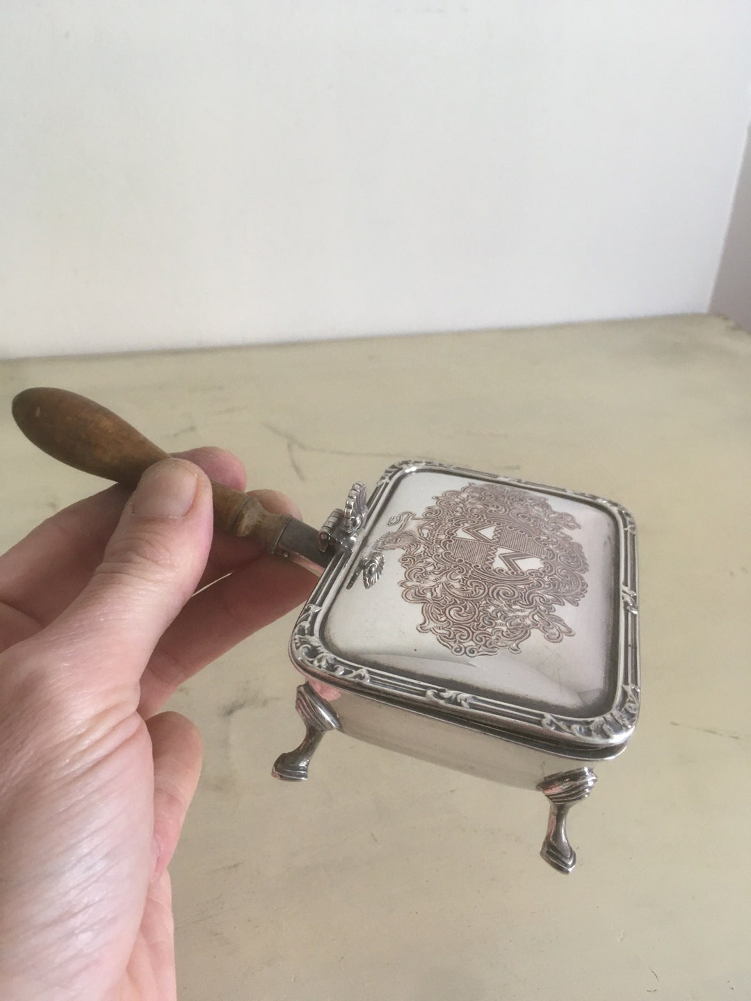 1950's Silver Plate Silent Butler Table Crumber. Vintage Etsy