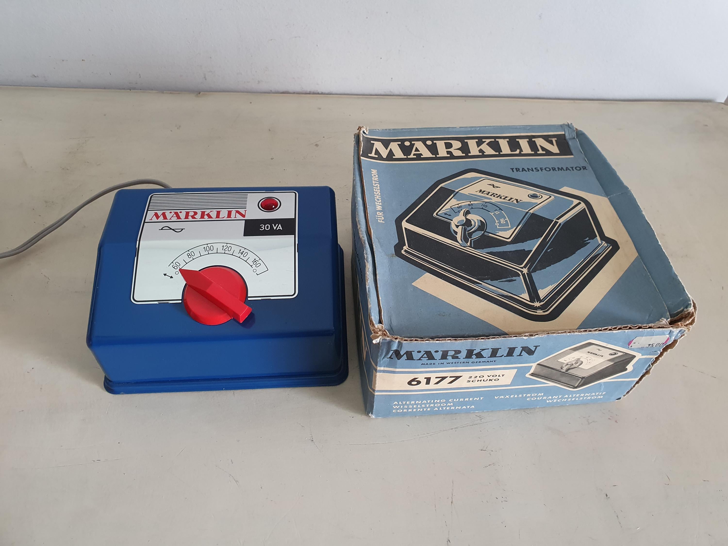 Vintage Märklin 6177 Transformer With Box – 30VA 220V Schuko Plug