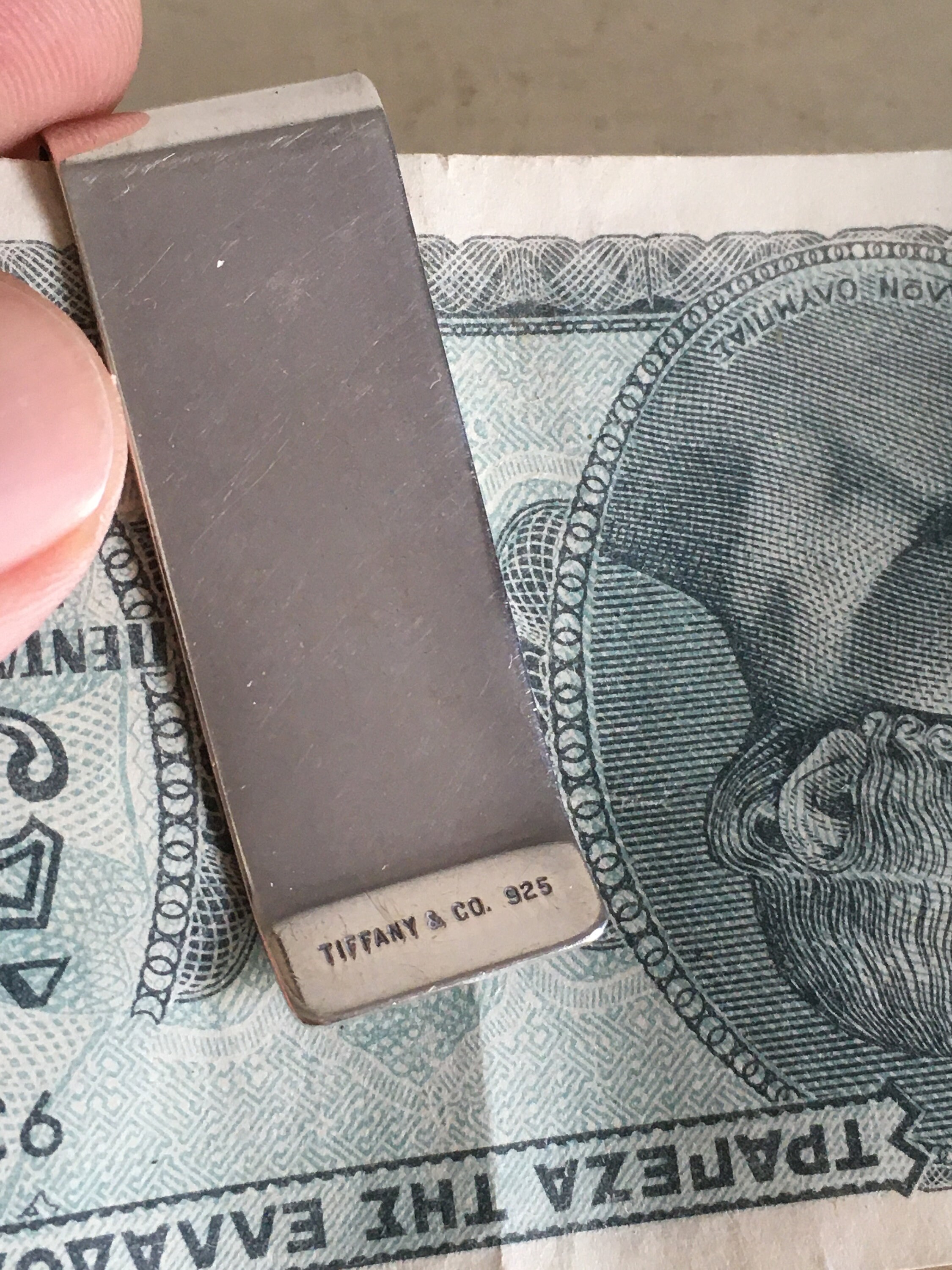 Estate Tiffany & CO. 925 Money Clip. Sterling Silver Vintage