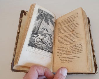 Antique 1809 French Book “Lettres à Émilie sur la Mythologie” by C.A. Demoustier, Leather Bound, Rare Collectible, Small Size Book.