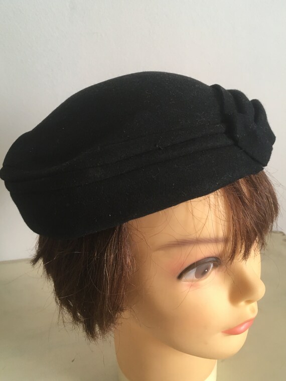 Vintage Woolen Black Fascinator Hat for Ladies. W… - image 5