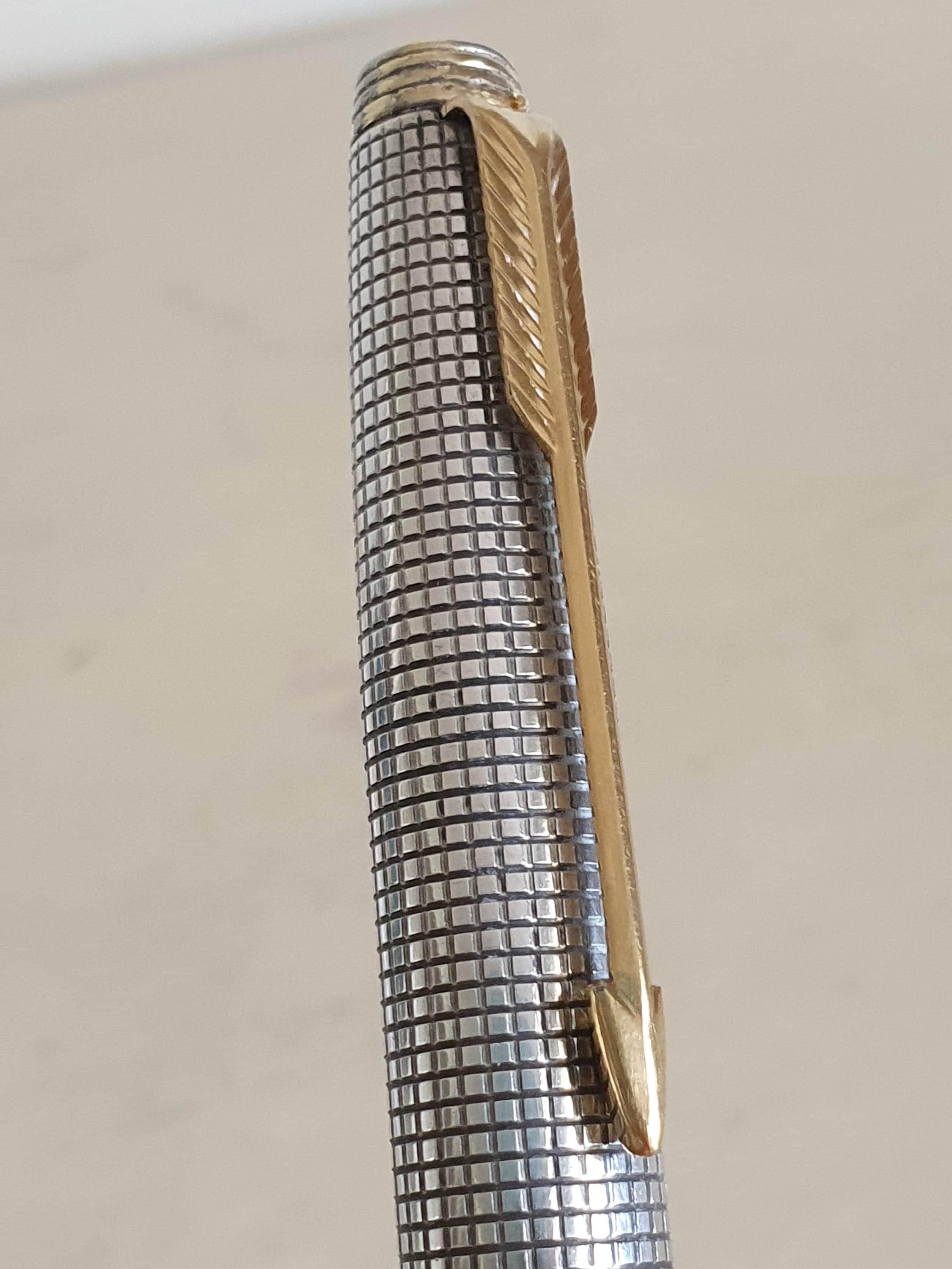 Vintage Parker 75, 18K Nib, Sterling Cap & Barrel, Ciselé