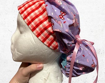 Cotton Candy Mouse Bouffant Scrub Cap