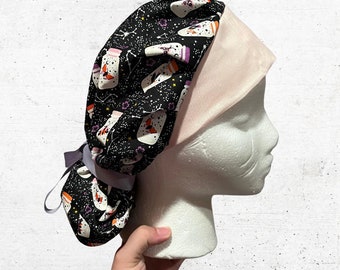 Pink Glow In The Dark Fairy Jars Bouffant Scrub Cap