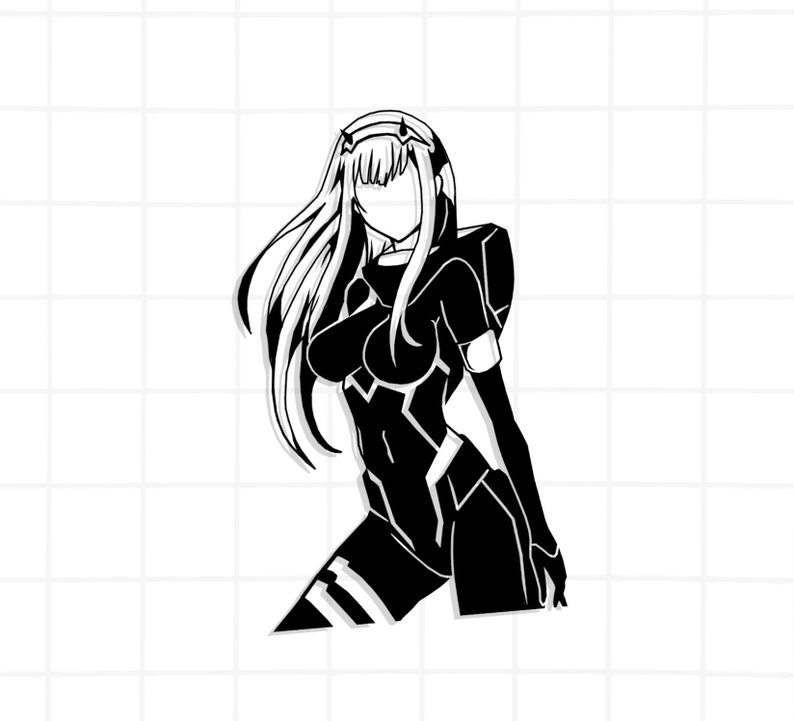 zero two vinyl decal common etsy