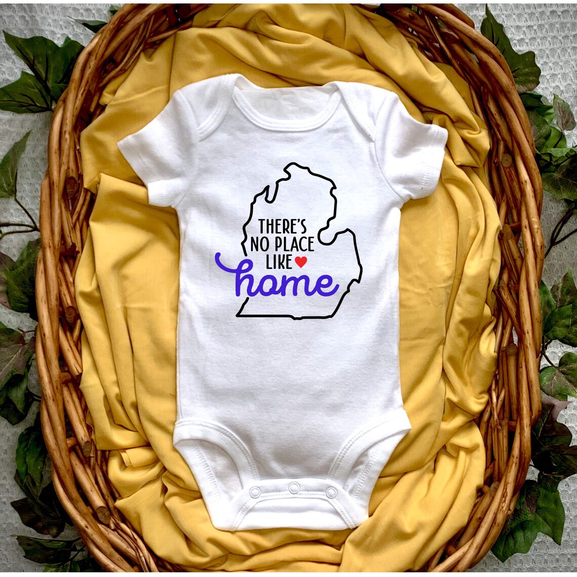 I Love Michigan Onesie Michigan Onesie Michigan Made Baby Etsy