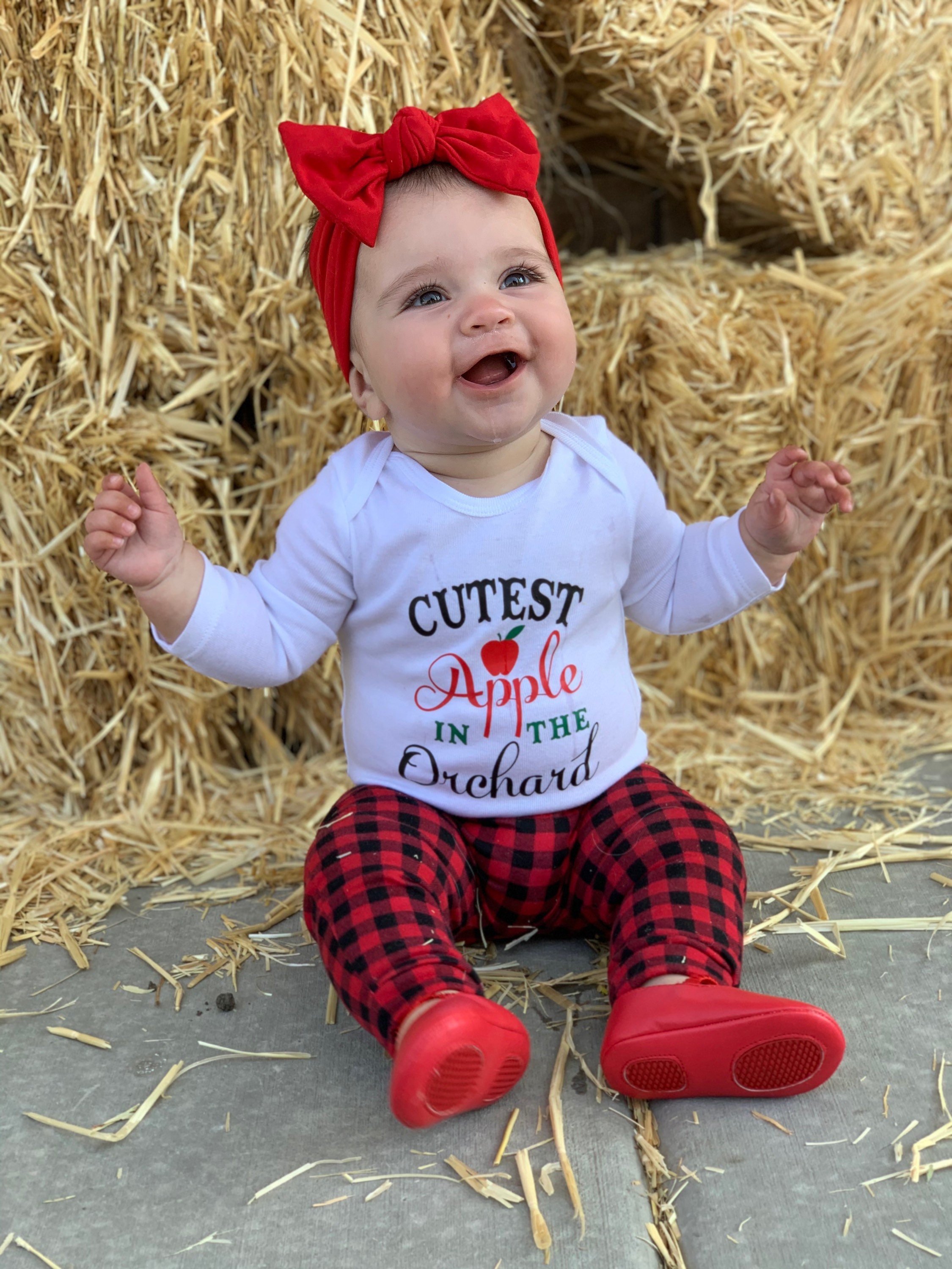 Cutest Apple in the Orchard Outfit Fall Clothes Fall Baby Outfit