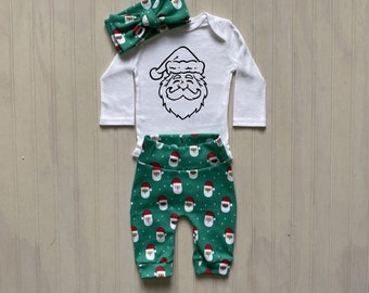 Santa baby outfit, Worldwide Santa outfit, Worldwide Santa pants, Newborn Christmas outfit, Preemie Christmas outfit, Toddler Christmas