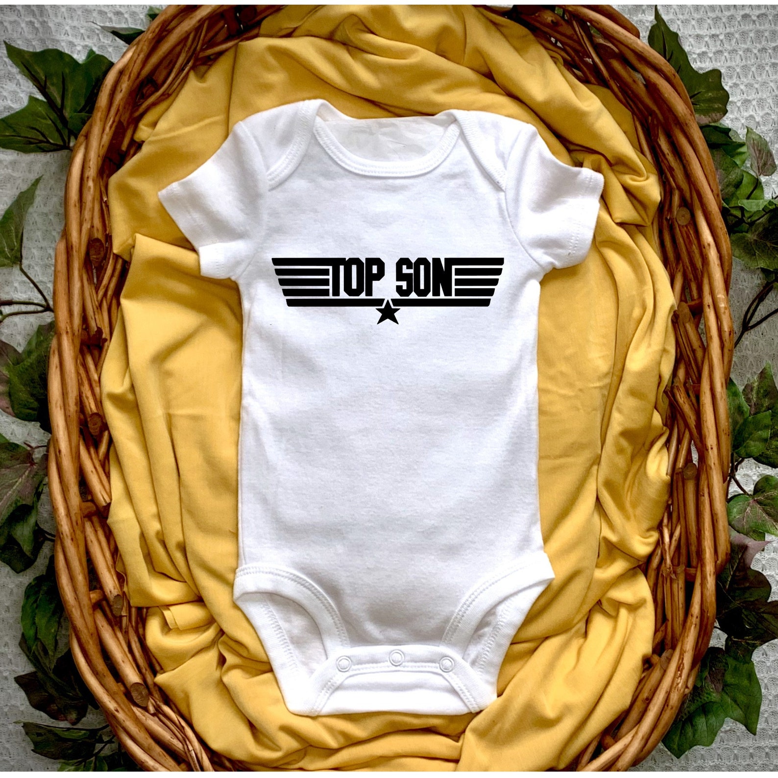 Top Son Boy Onesie Top Gun Onesie Baby Boy Bodysuit Best Etsy
