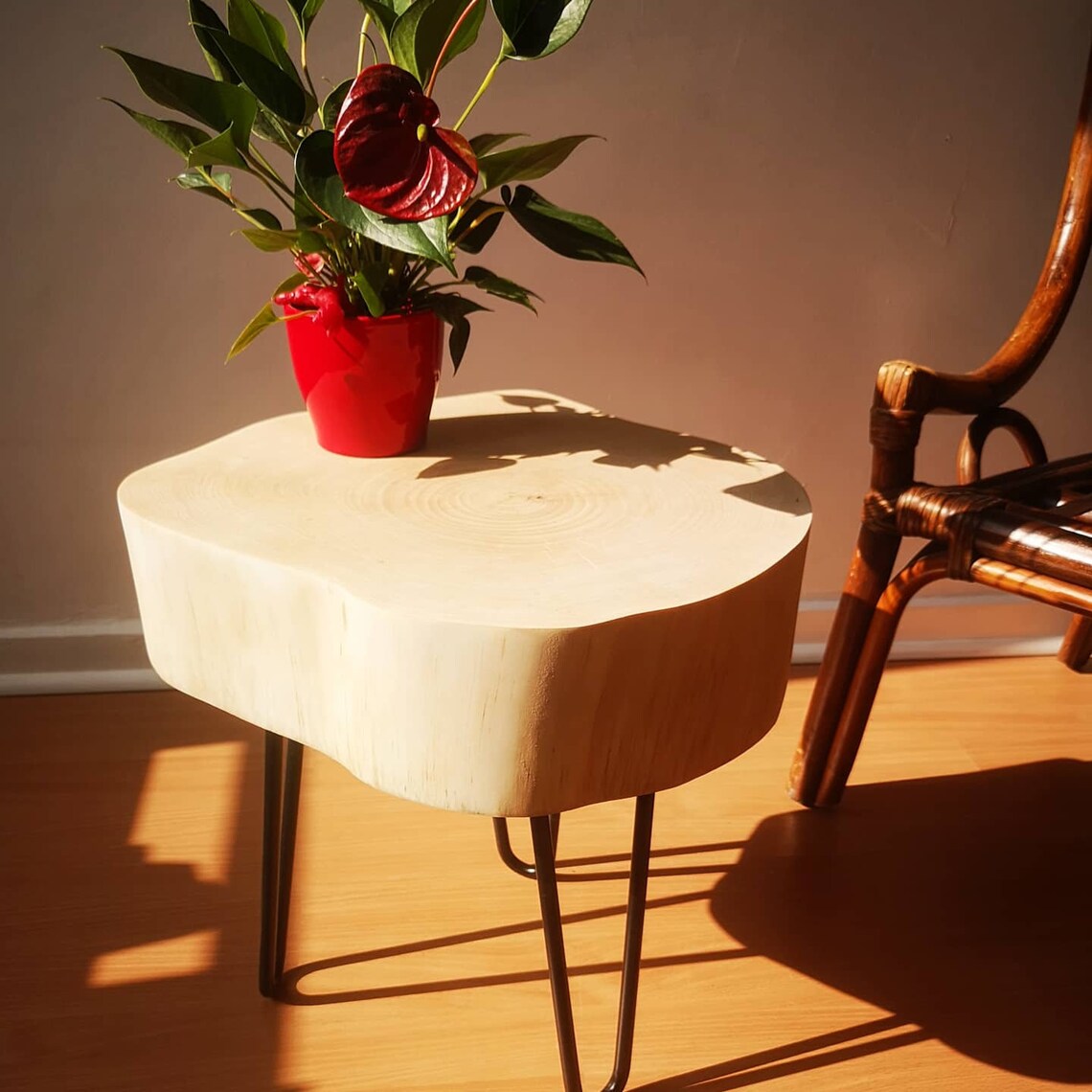 Tree trunk coffee table solid wood bedside table side table Etsy