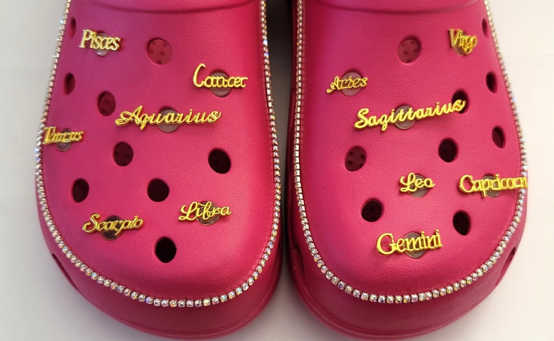 Bling Zodiac Shoe Charms