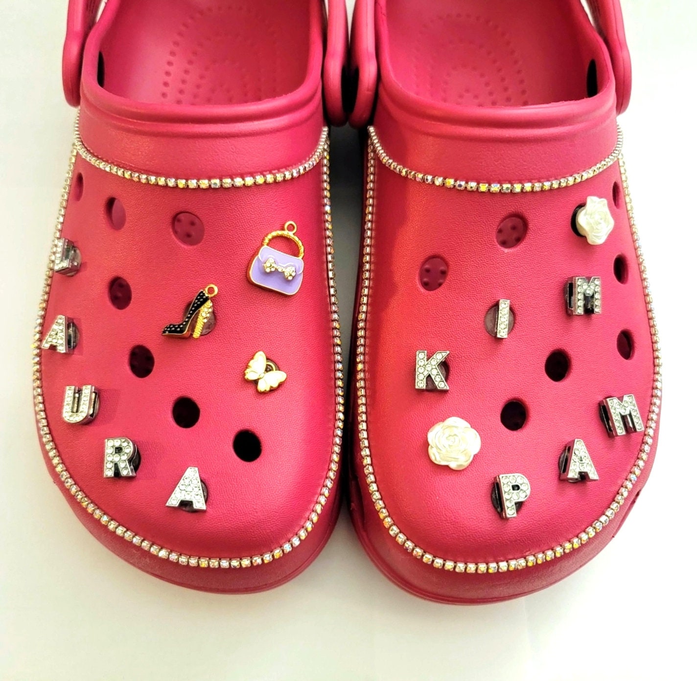 Bling Letter Shoe Charm