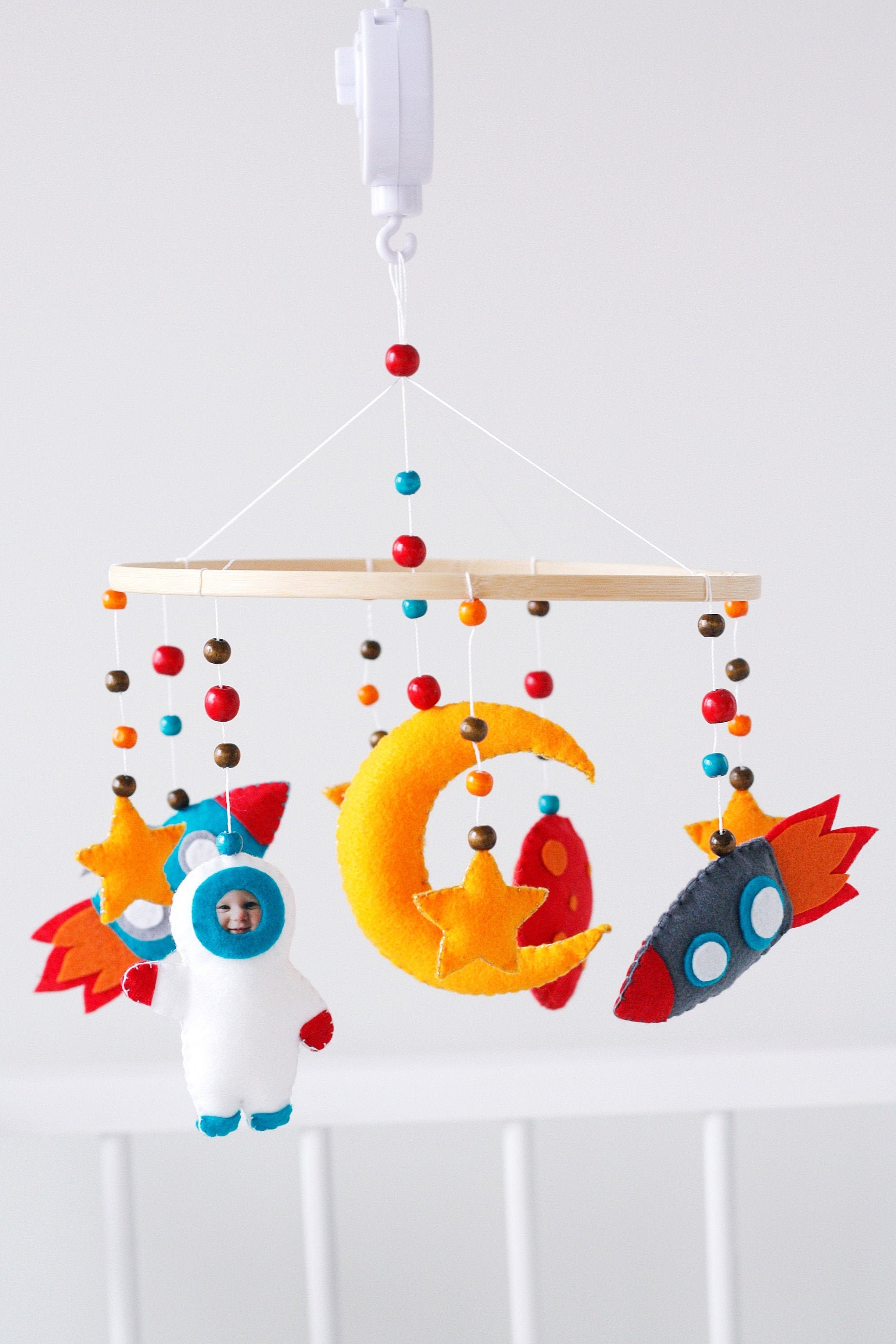 Baby Astronaut Mobile Crib Cosmos Mobile Stars Nursery Space Etsy