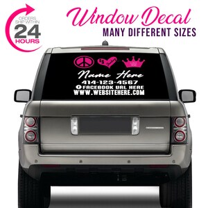 Custom car store decals etsy