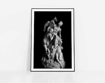 Prometheus Bound Sculpture Print: Greek Mythology Wall Art