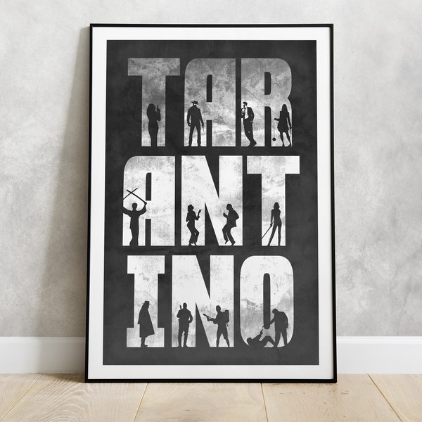 TARANTINO Poster Print - movie wall art Pulp Fiction Reservoir dogs Inglourious basterds Django Unchained Jackie Brown