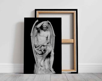Lucifer Canvas Print: Dark Academia Goth Wall Art