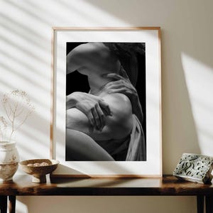 Poster abduction of Proserpina sculpture by Bernini, renaissance art, baroque decor wall art, italian artist, chic decor minimalist