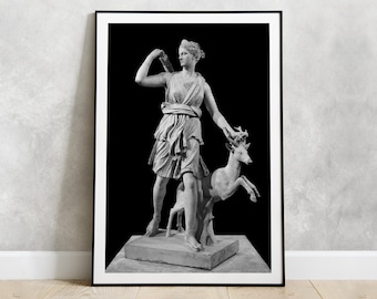 Stampa della statua di Diana di Versailles: opera d'arte da parete del Museo del Louvre