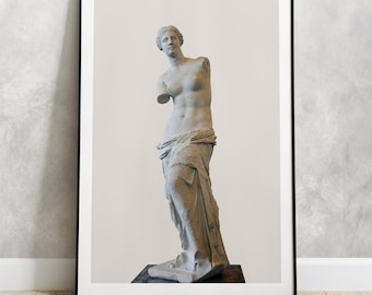 Venus de Milo Print: Antique Greek Statue, Louvre Museum Wall Art