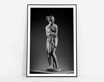 Venus Italica Poster, Canova sculpture print, greek art Aphrodite, classical mythology, minimalist decor