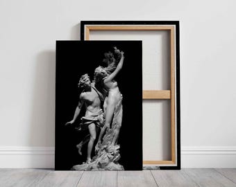Apollo and Daphne Canvas Print: Bernini Baroque Sculpture, Mythological Wall Art