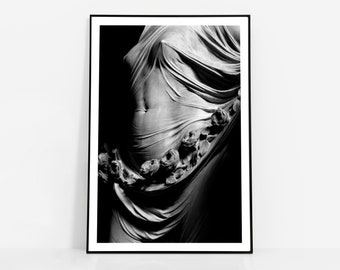 Antonio Corradini's Modesty Sculpture Poster: Renaissance Art Print