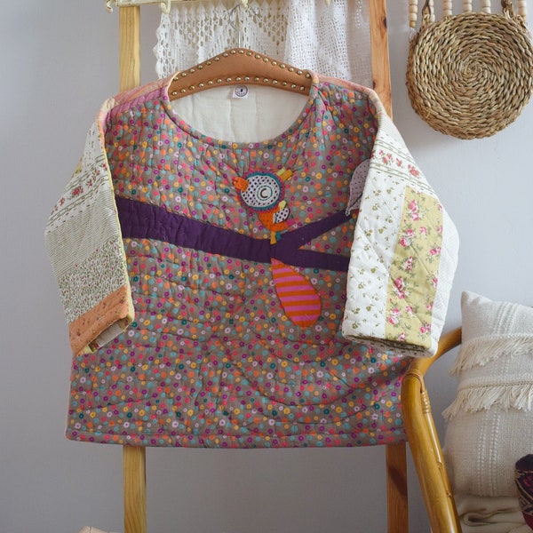 Quilt  Pullover / Vintage Patchwork Quilt Sweatshirt / Top made from old quilt