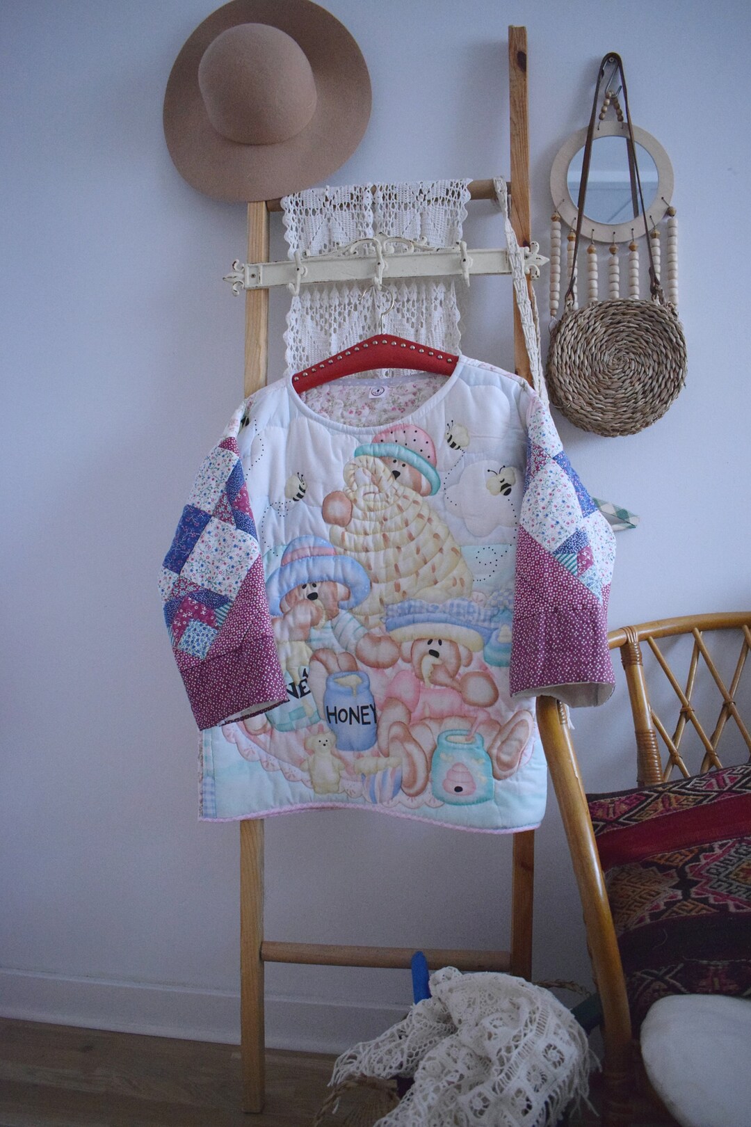 Vintage Quilted Patchwork Lightweight Top main image 1