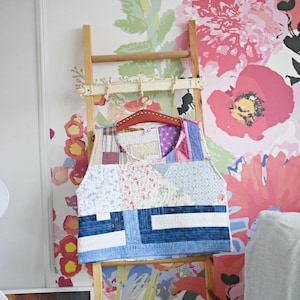 Quilttopp / Vintage patchworktopp / Topp gjord av gammalt quilttäcke