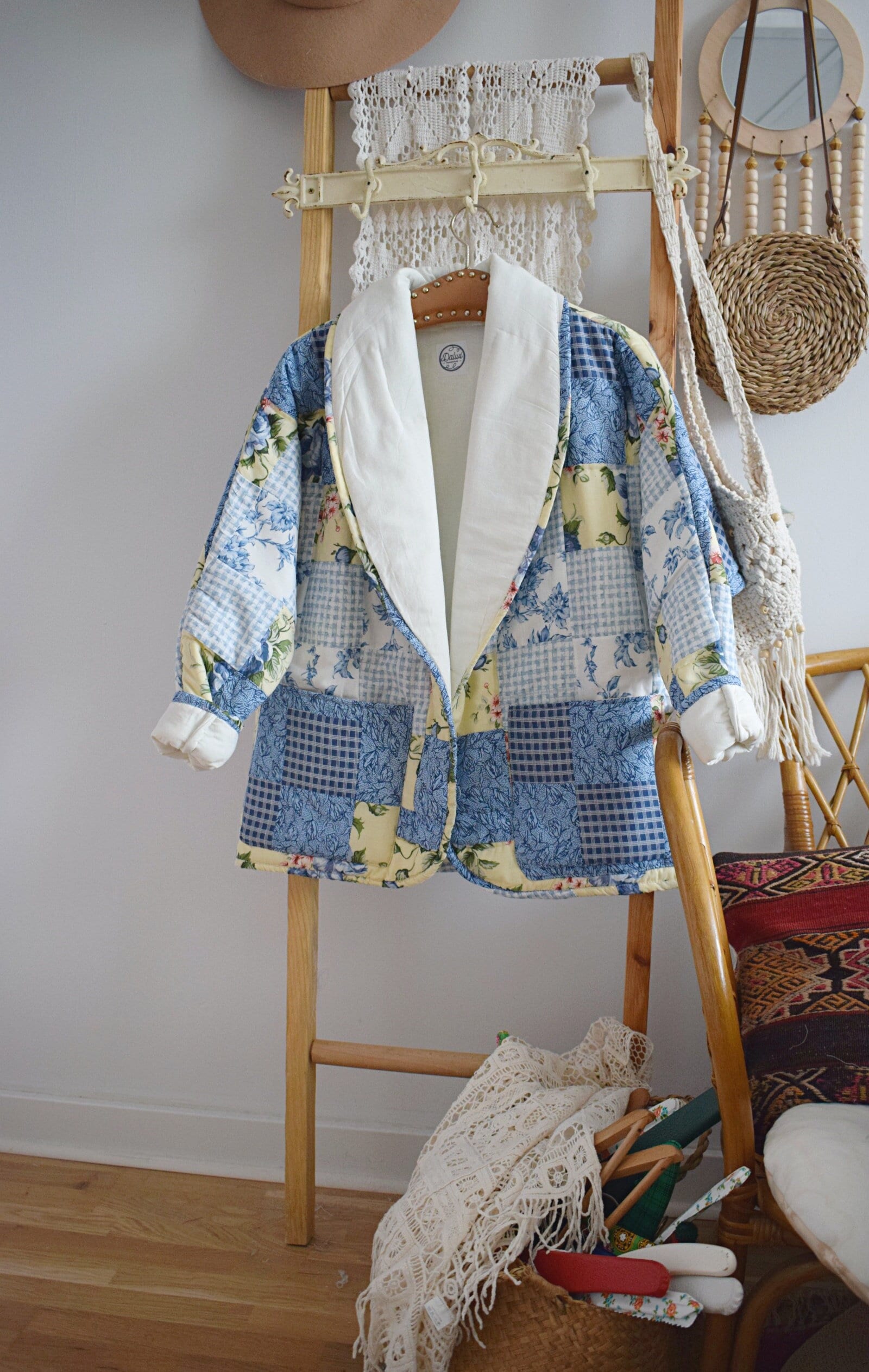 QUILT COTTON COAT Vintage Patchwork - Boho Style - Quilt Chore 