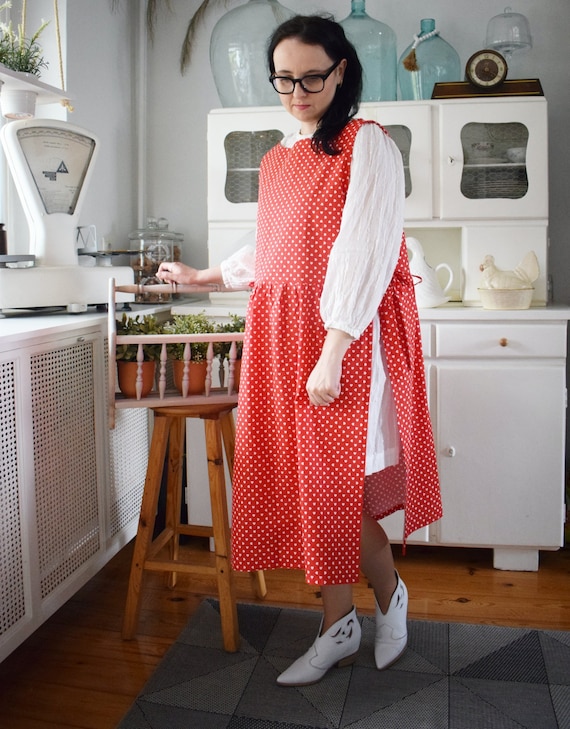 Cotton Pinafore Apron Dress, Japanese Style - Etsy