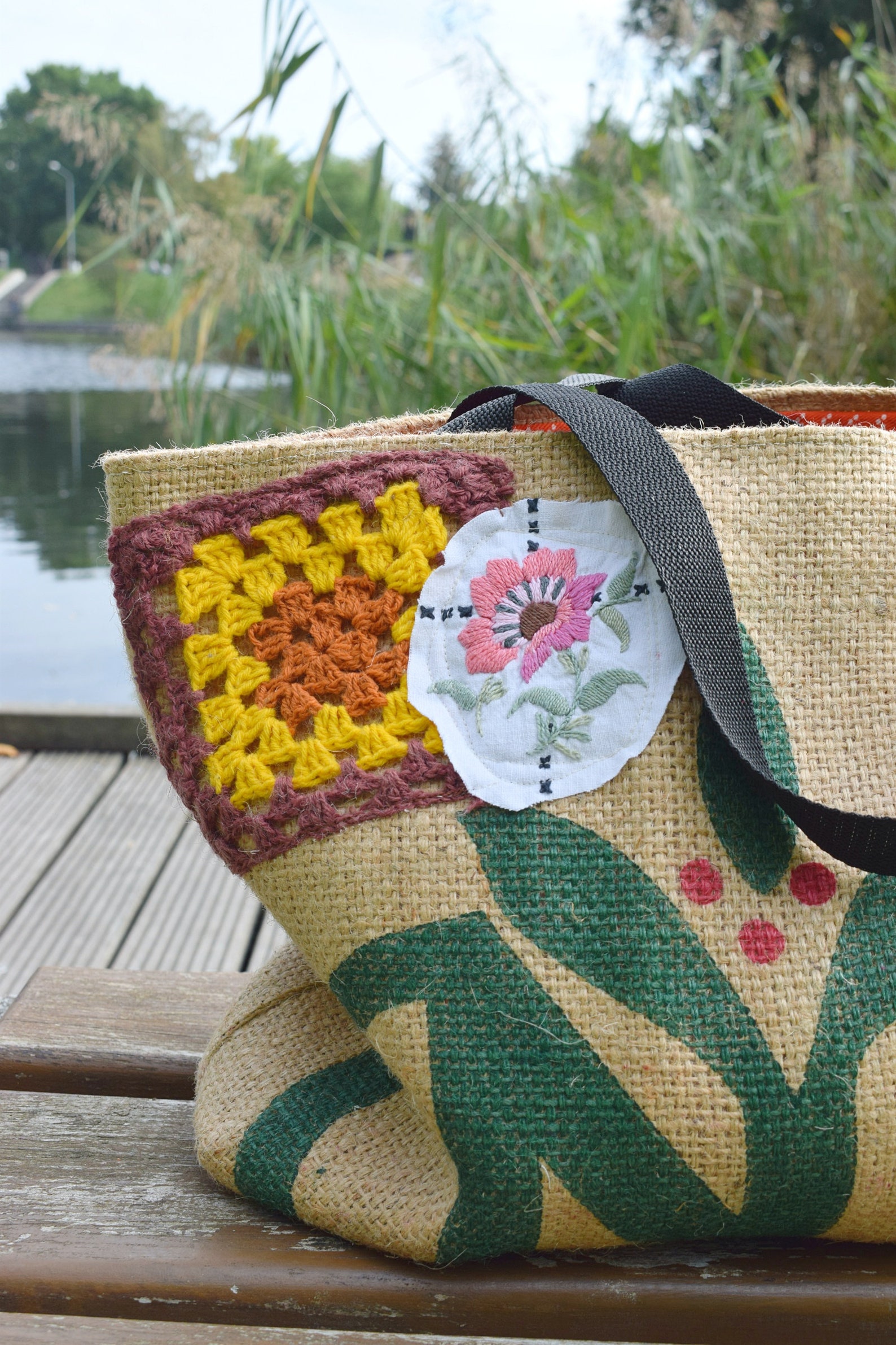 Jute Tote Bag Burlap Bag Hessian Jute Bag Rustic Bag Boho Etsy