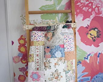 Falda de colcha / Falda de colcha de patchwork vintage / Parte superior hecha a partir de colcha vieja