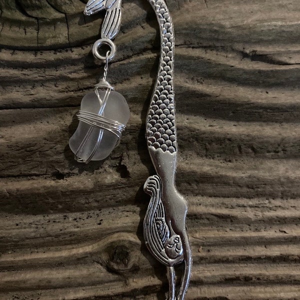 Mermaid bookmarks with seaglass