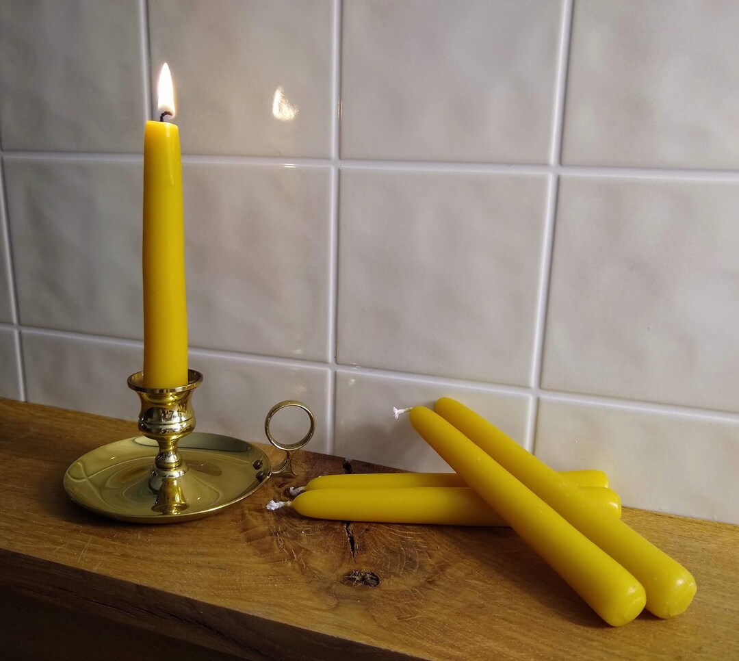 6 Inch Hand Dipped Beeswax Tapers One Pair Etsy