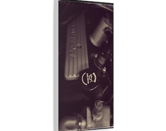 Tapa de válvulas de motor Shelby, primer plano, lienzo mate estirado 1,25"