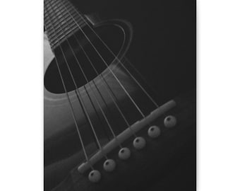 Cuadro decorativo de pared con foto de guitarra acústica, acabado mate de 3,17 cm (1,25").